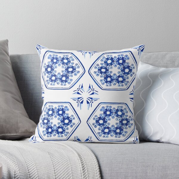 Delft Chemoarray Throw Pillow
