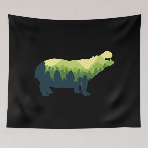Item preview, Hippopotamus landscape designed and sold by tonstan.