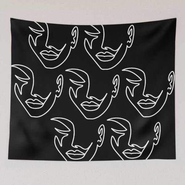 Item preview, one line art girl gang white designed and sold by cdguzman.