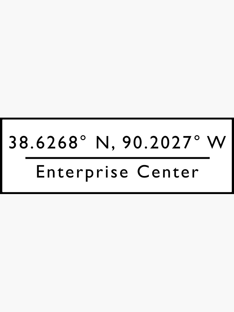 Thumbnail 3 of 3, Sticker, Enterprise Center Coordinates designed and sold by cocreations.