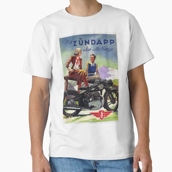 Item preview, ZUNDAPP Motorcycle Over Mountains Advertisement Vintage German Cycles designed and sold by retroposters.