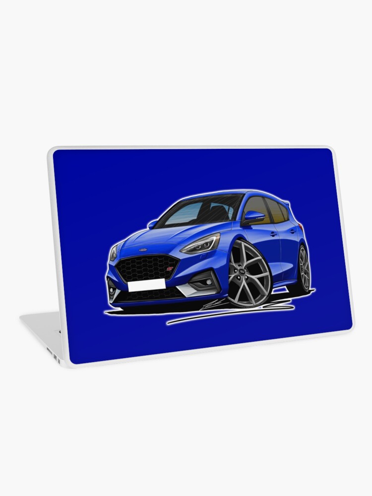 Laptop Folie for Sale mit Ford Focus (Mk4) ST Blau - Karikaturauto  Art.-Nr von yeomanscarart