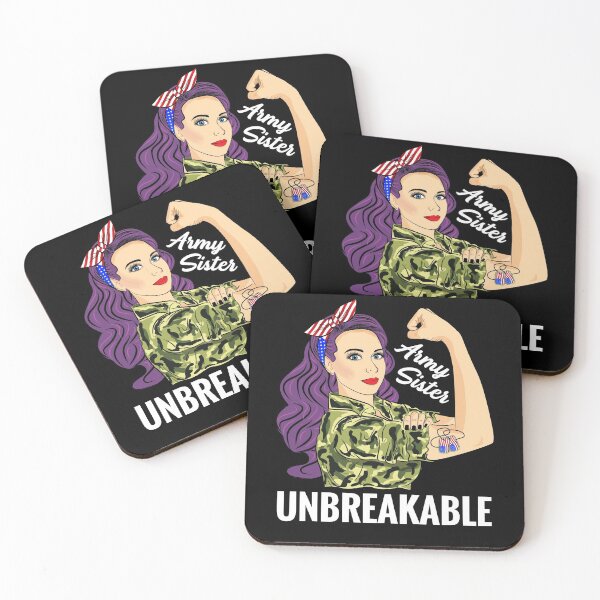 Item preview, Army Sister Unbreakable Strong Woman Gift Military designed and sold by ZNOVANNA.