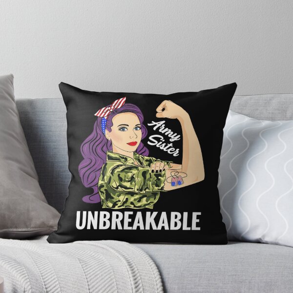 Item preview, Army Sister Unbreakable Strong Woman Gift Military designed and sold by ZNOVANNA.