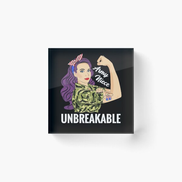 Item preview, Army Niece Unbreakable Strong Woman Military designed and sold by ZNOVANNA.
