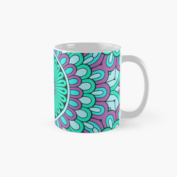 Item preview, Flower Mandala Purple Cyan designed and sold by roseglasses.