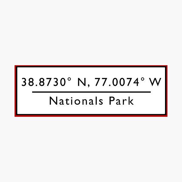 Item preview, Nationals Park Coordinates designed and sold by cocreations.
