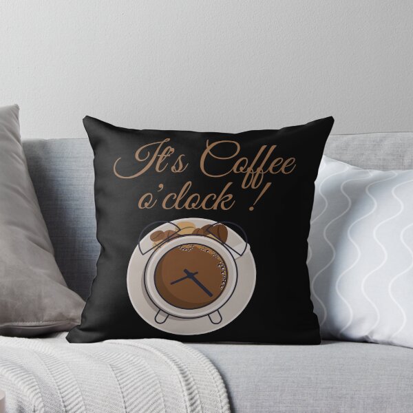 Item preview, It's Coffee o'clock! funny coffee t shirts pillow mugs as a gift idea f coffee drinker designed and sold by Whiskylover.