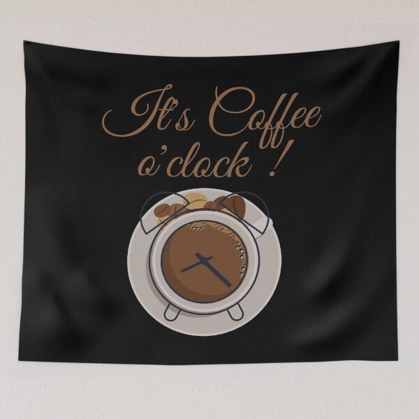 Item preview, It's Coffee o'clock! funny coffee t shirts pillow mugs as a gift idea f coffee drinker designed and sold by Whiskylover.