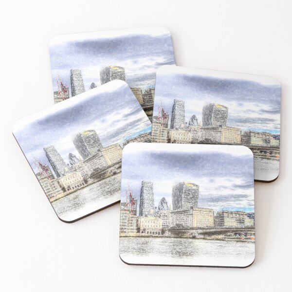 Item preview, City of London and River Thames Snow Art designed and sold by Londonimages.