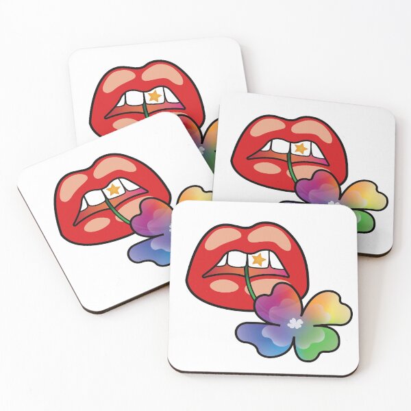 Item preview, RUNAWAY STEPH Design Red Rainbow Clover Mouth Classic T-shirt designed and sold by RunawaySteph.