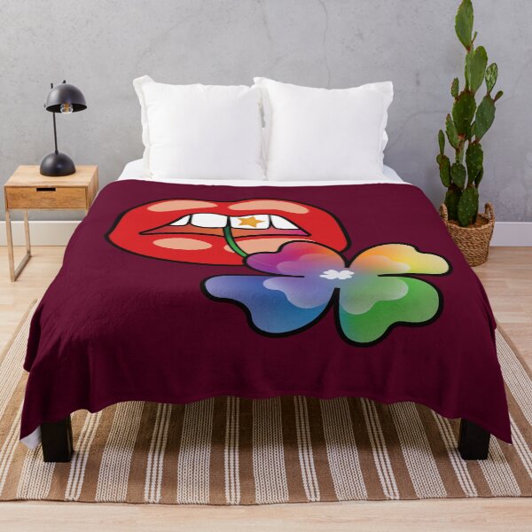 Item preview, RUNAWAY STEPH Design Red Rainbow Clover Mouth Classic T-shirt designed and sold by RunawaySteph.