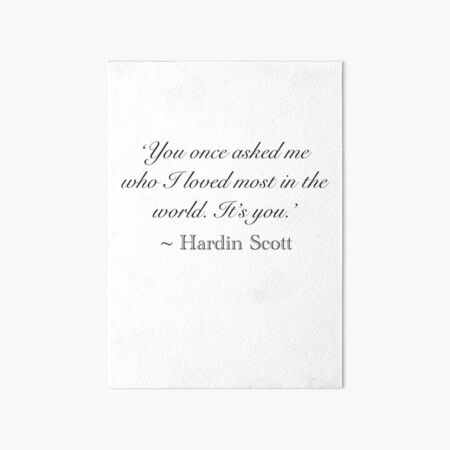 You once asked me... Art Board Print