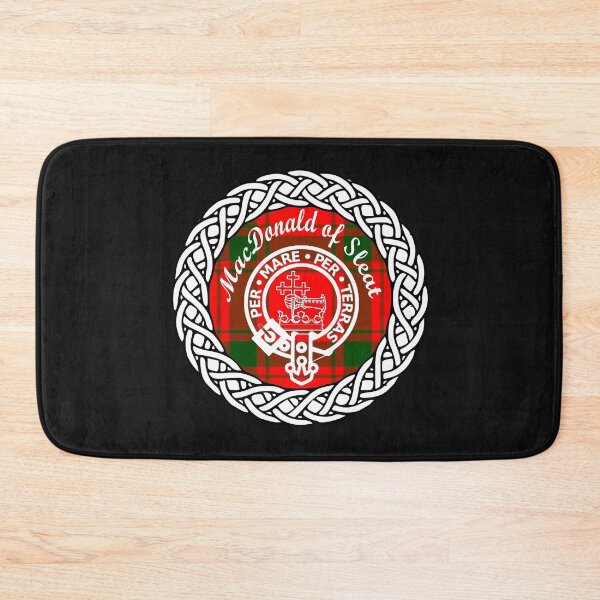 Item preview, Clan MacDonald of Sleat surname last name tartan crest badge designed and sold by BagTown Clans.
