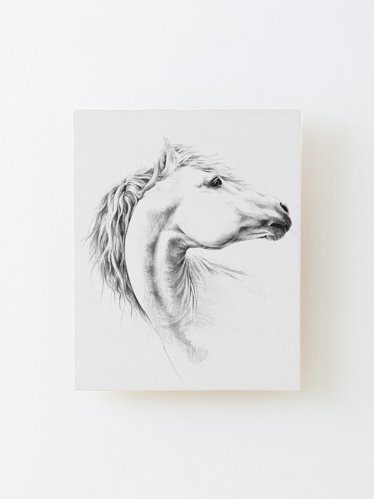 Horse Art / Horse Drawing / Gifts for Horse Lovers / Horse Wall Art / Horse  Pencil Drawing / Equestrian Decor /