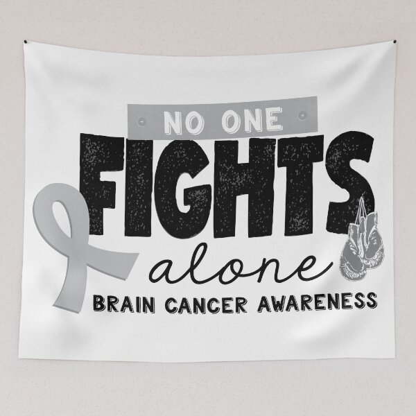 Item preview, No One Fights Alone, Brain Cancer Awareness © GraphicLoveShop designed and sold by Graphic Love Shop.