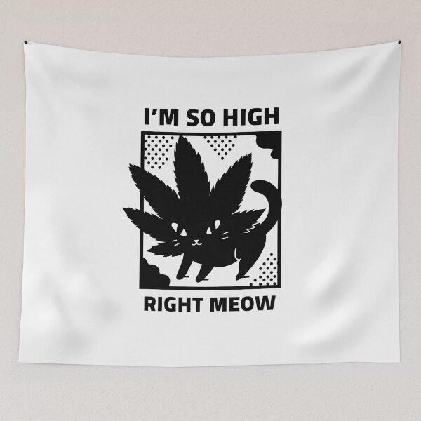Item preview, Im So HIGH - Right Meow Mens Marijuana Tee' designed and sold by officialartzzz.