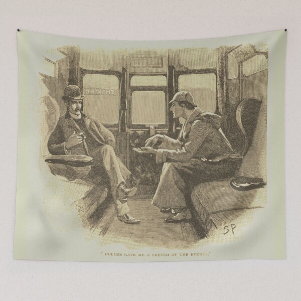 Item preview, Sherlock Holmes & Dr. John Watson (Vintage Illustration) designed and sold by CrimeLab.