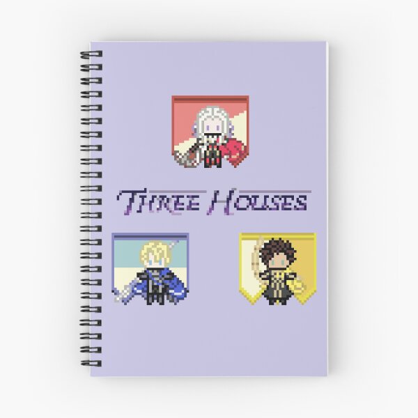 Artikelvorschau, Pixel Parody Fire Emblem Drei Hausherren (Edelgard, Dimitri, Claude) entworfen und verkauft von MissJunePixels.