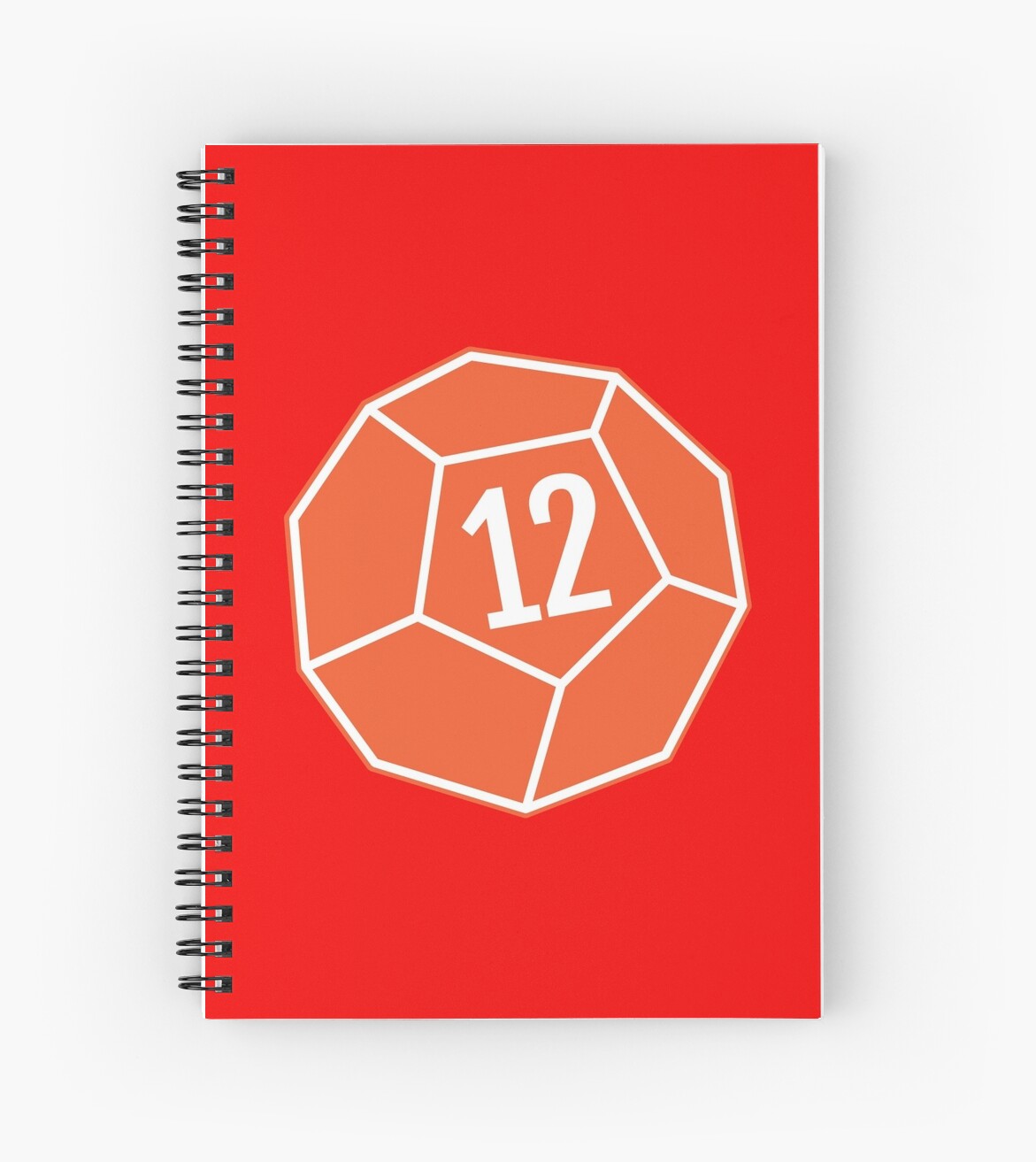 decahedron die spiral notebooks