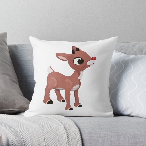 Classic Rudolph - © GraphicLoveShop Throw Pillow