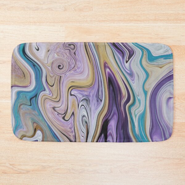 Item preview, Abstract Fluid Painting Wave Pattern Turquoise and Beige designed and sold by Patricia Piotrak.
