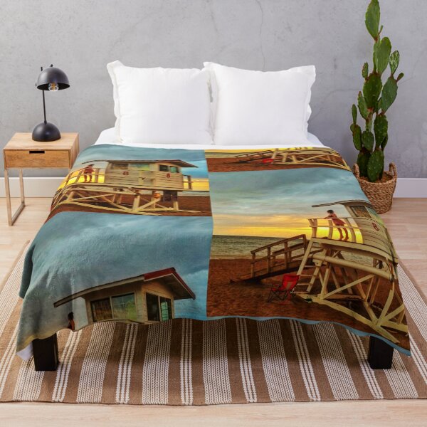 Item preview, Lifeguard tower at sunset . designed and sold by silviasunflower.