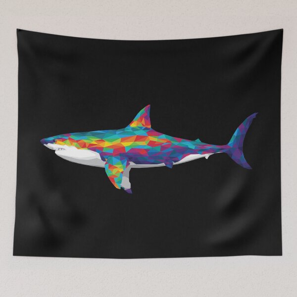 Item preview, Geometric Rainbow Shark designed and sold by polliadesign.