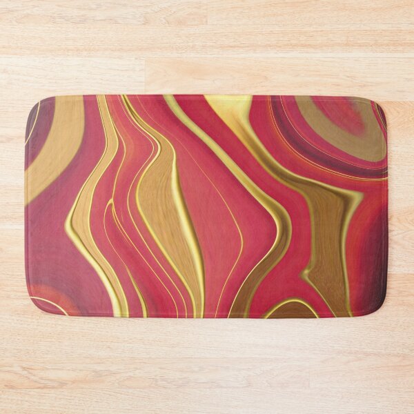Item preview, Abstract Fluid Painting Wave Pattern Red and Gold designed and sold by Patricia Piotrak.