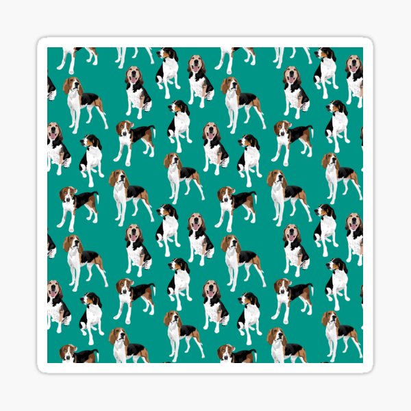 Item preview, Treeing Walker Coonhound on Teal designed and sold by ArtofACoonhound.
