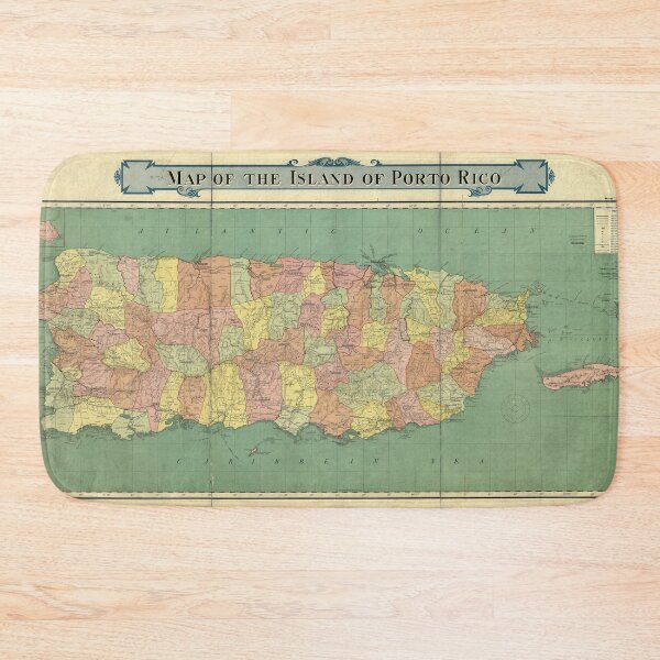 Item preview, Map of Puerto Rico (Porto Rico) circa 1915 designed and sold by allhistory.