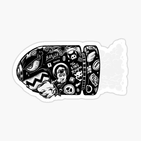 Billete de bala tatuado Pegatina