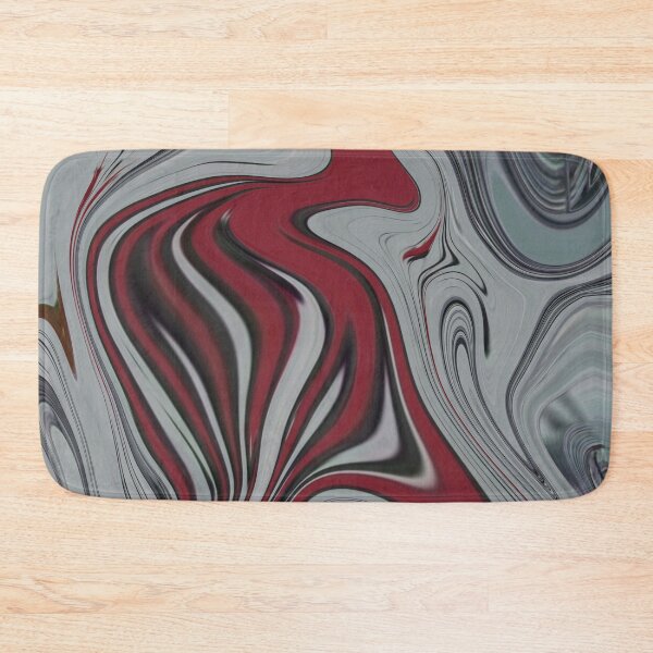 Item preview, Abstract Fluid Painting Wave Pattern Red and Gray designed and sold by Patricia Piotrak.