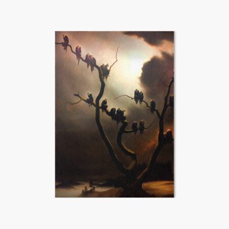 Vivid Retro - Ghosts in a Tree Art Board Print