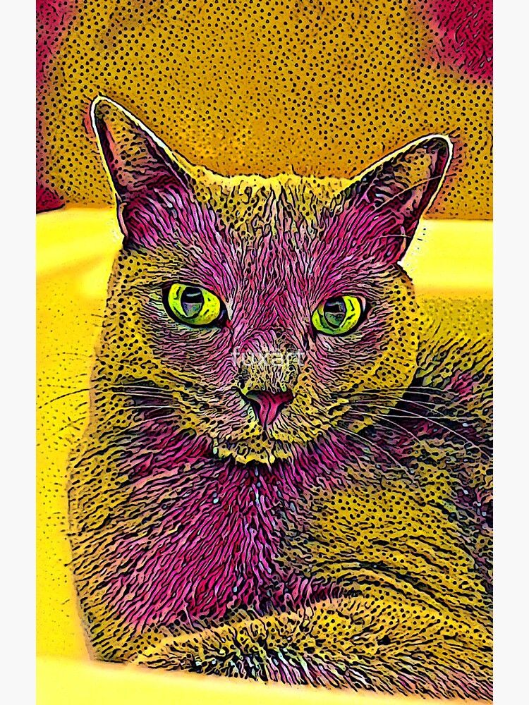 CAT ART PINKGELB von fuxart