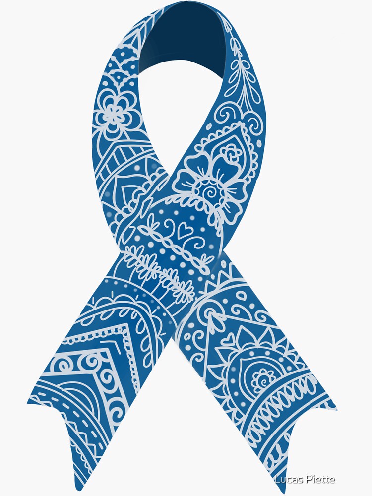 Colon Cancer Ribbon Sticker For Sale By Lucaspiette Redbubble