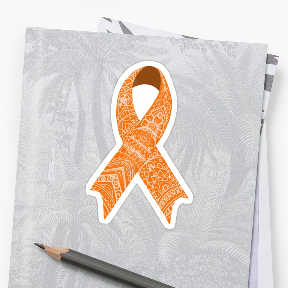 Leukemia Cancer Ribbon Sticker By Lucaspiette Redbubble