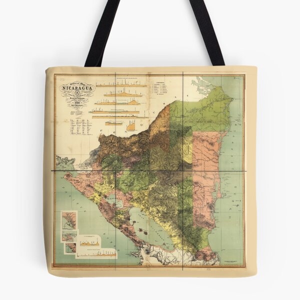 Item preview, Official map of Nicaragua (1898) designed and sold by allhistory.