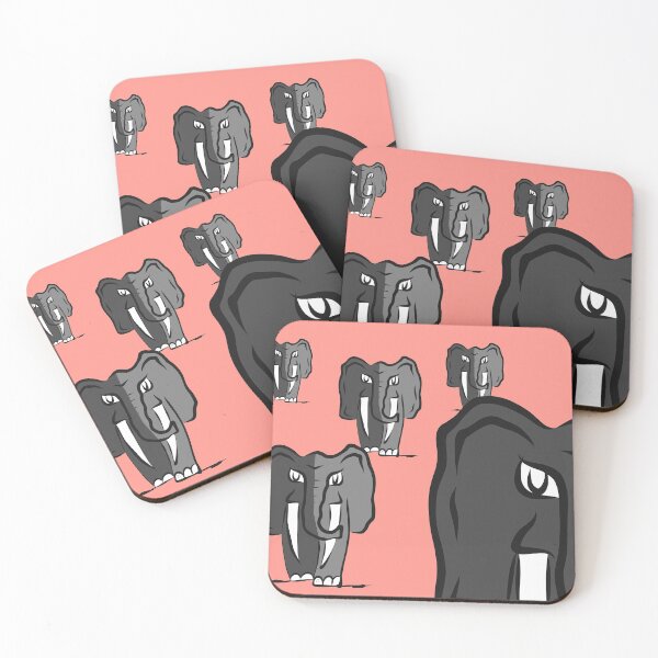 Item preview, Elephant Manada Coral designed and sold by ALEFANTICA.
