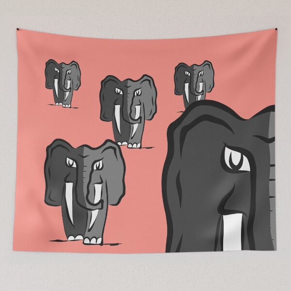 Item preview, Elephant Manada Coral designed and sold by ALEFANTICA.