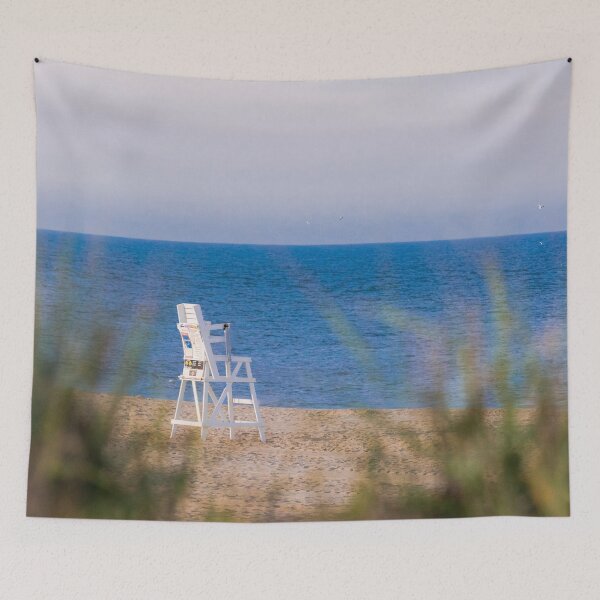 Item preview, Serene Beach with Lifeguard Chair designed and sold by Hailey-Designs.
