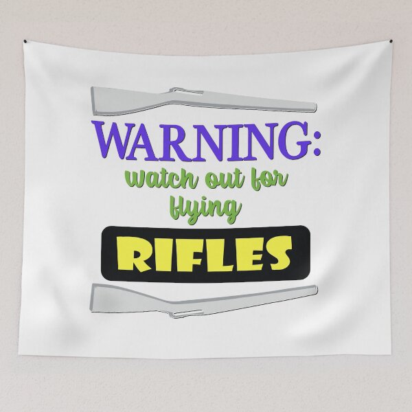 Item preview, Color Guard - Watch Out For Flying Rifles designed and sold by BandMomDesigns.