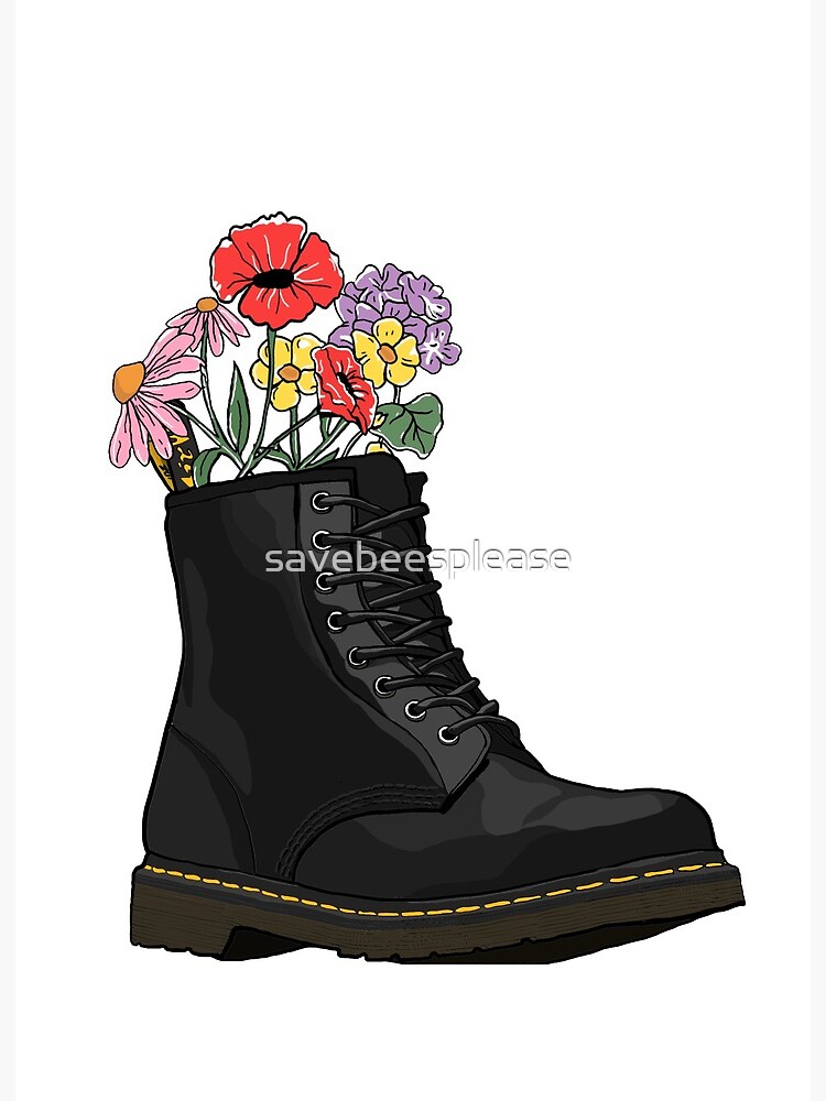 doc martens flower