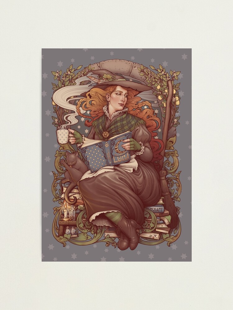Thumbnail 2 of 3, Photographic Print, NOUVEAU FOLK WITCH designed and sold by Medusa Dollmaker.