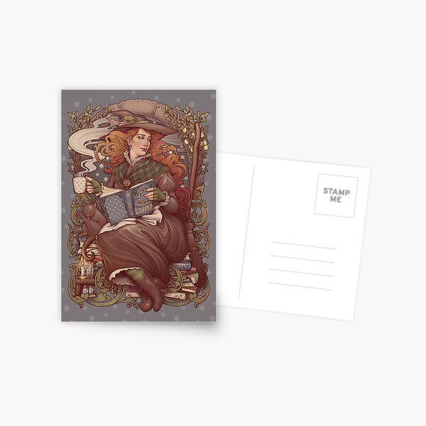 NOUVEAU FOLK WITCH Postcard