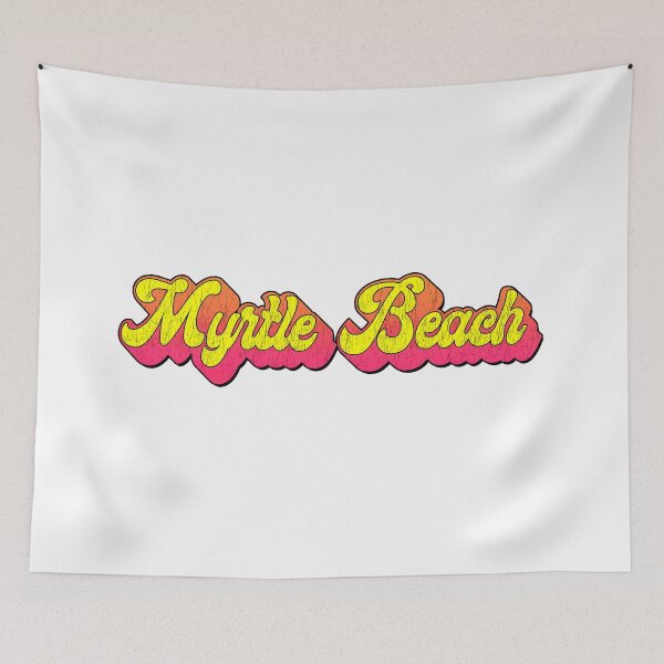 Item preview, Myrtle Beach South Carolina Laptop Bumper Typography 80's Distressed designed and sold by Travel Time.