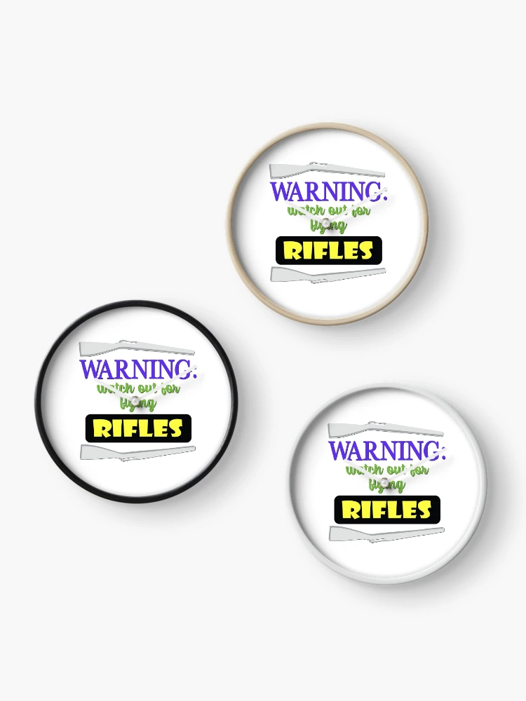 Thumbnail 3 of 4, Clock, Color Guard - Watch Out For Flying Rifles designed and sold by BandMomDesigns.