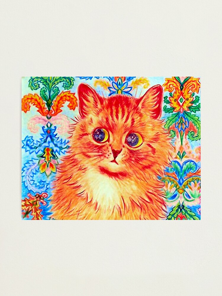 Louis Wain Christmas Stocking Pet Cat Kitten Painting Canvas Fine