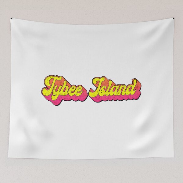 Item preview, Tybee Island Georgia Laptop Bumper Typography 80's Distressed designed and sold by Travel Time.