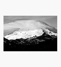 Mt. Baker Sunrise (Black and White) Photographic Print